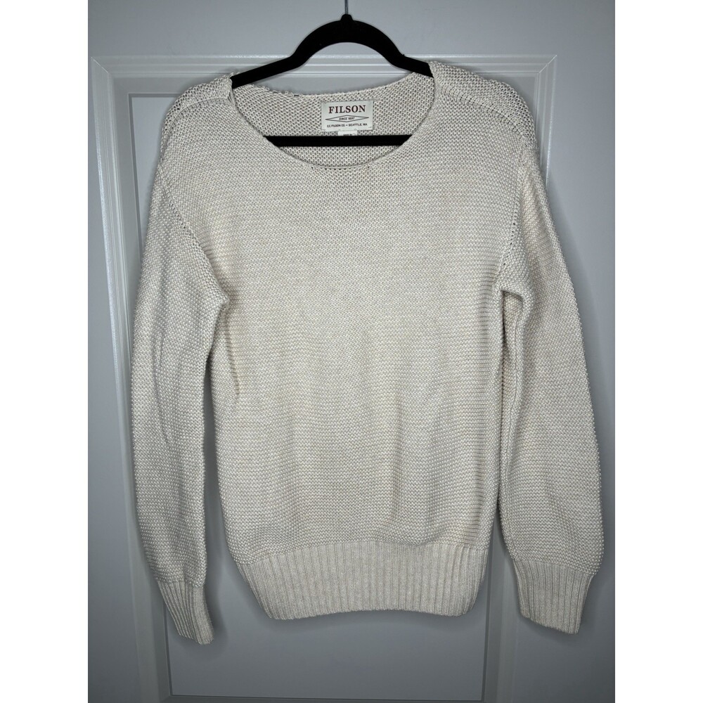 Filson Lake Quinault Crewneck Peruvian Pima Cotton Sweater Size Small